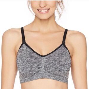 Maternity‎ Nursing Bra Seamless Gray Size Small Removable pads